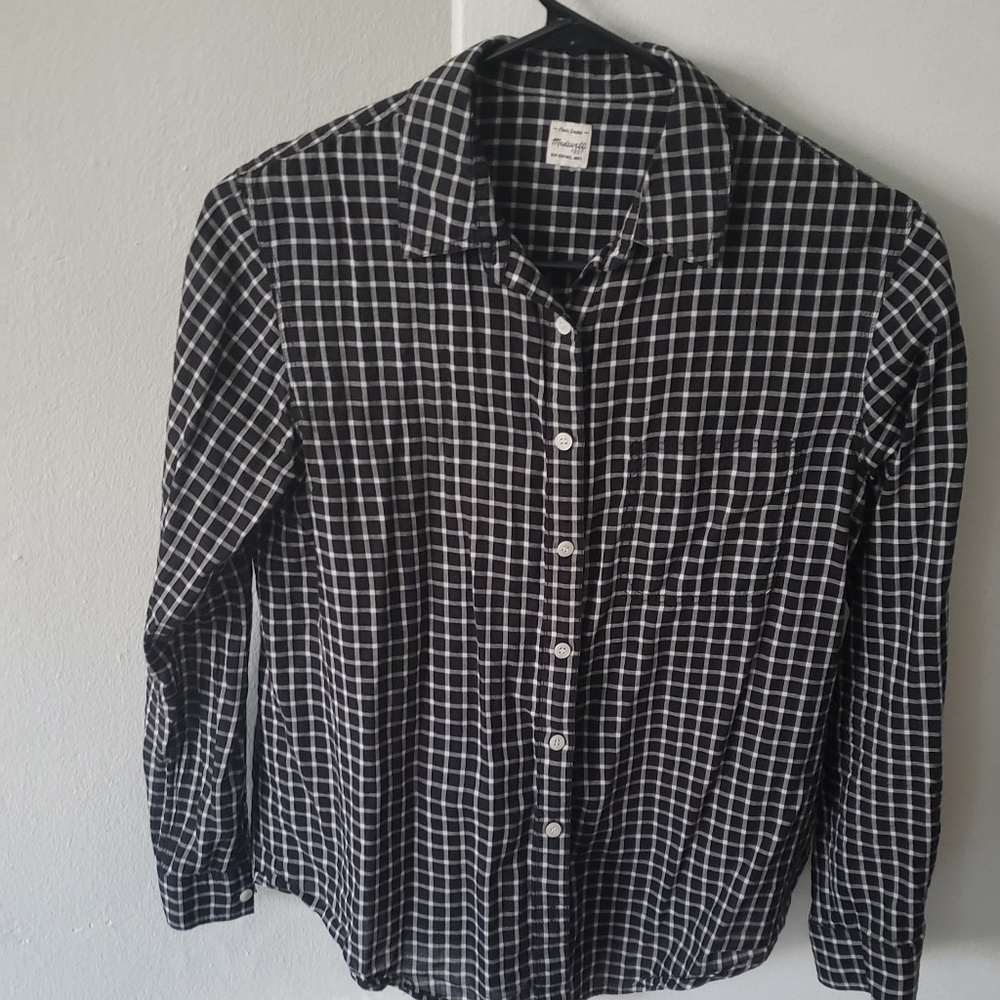 Madewell windowpane plaid shirt